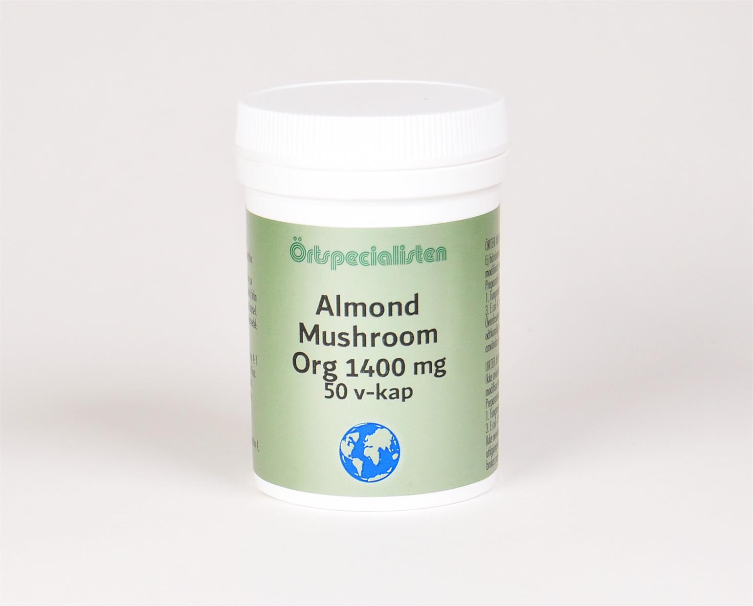 Almond Mushroom Org 1400 mg 50k - Örtspecialisten
