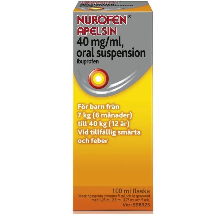 Nurofen Apelsin, oral suspension 40 mg/ml 100 ml