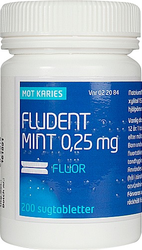 Fludent Mint, sugtablett 0,25 mg 200 st