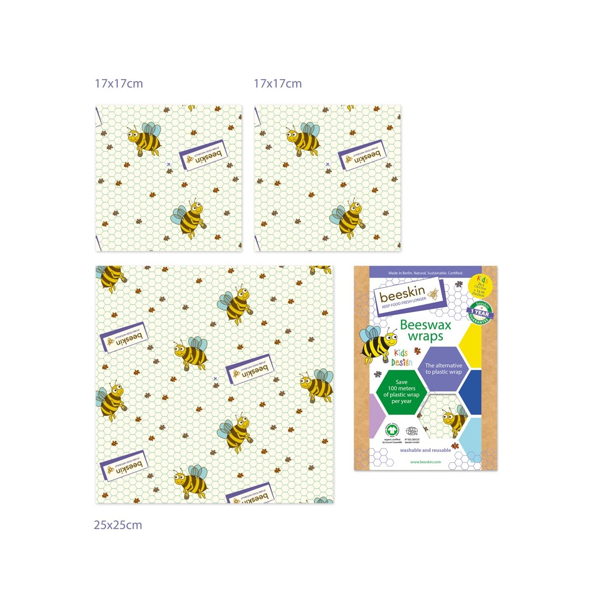 Bivaxduk Kids Design 3-pack - BeeSkin