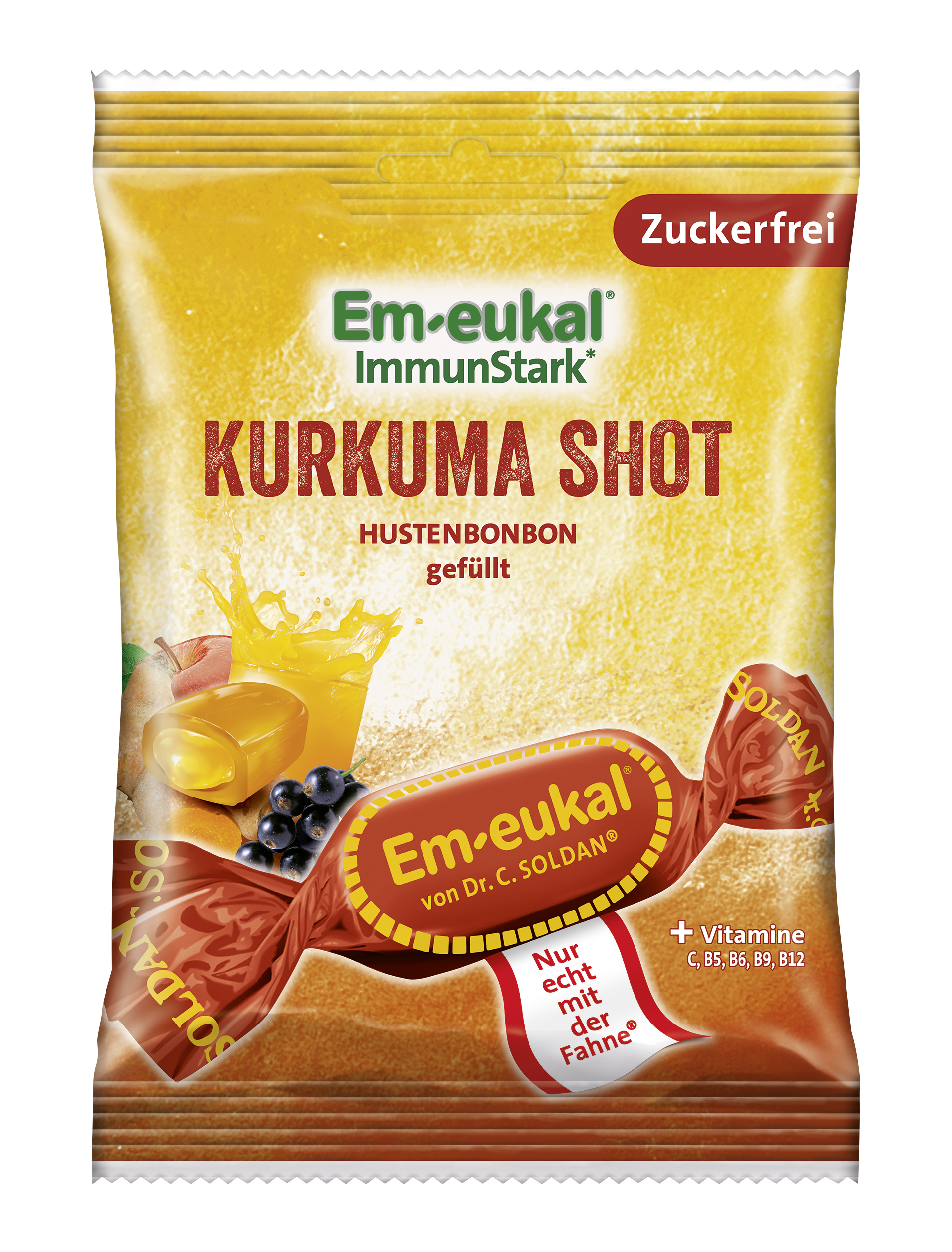 Sockerfri Halstablett Gurkmeja 75g - Em-eukal