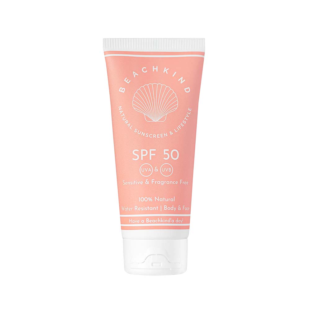 Sunscreen sensitive fragrance free SPF50 100ml Beachkind