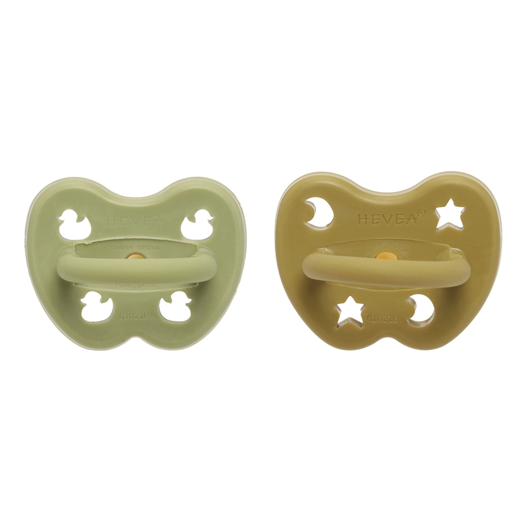 Naturgumminapp - Golden Honey & Tan Beige Rund 2-pack - Hevea