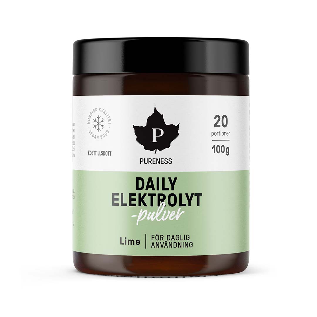 Daily elektrolytpulver Lime 100g Pureness