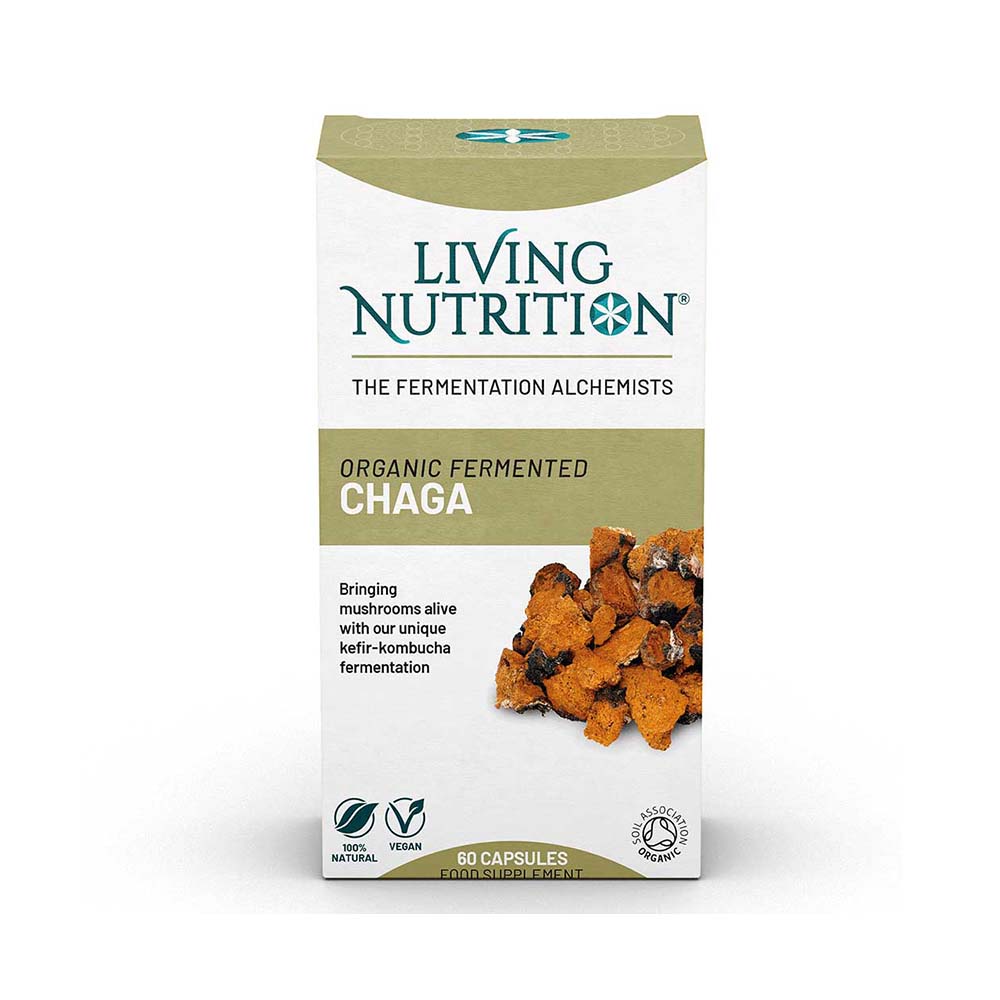 Organic Fermented Chaga 60 kapslar Living Nutrition