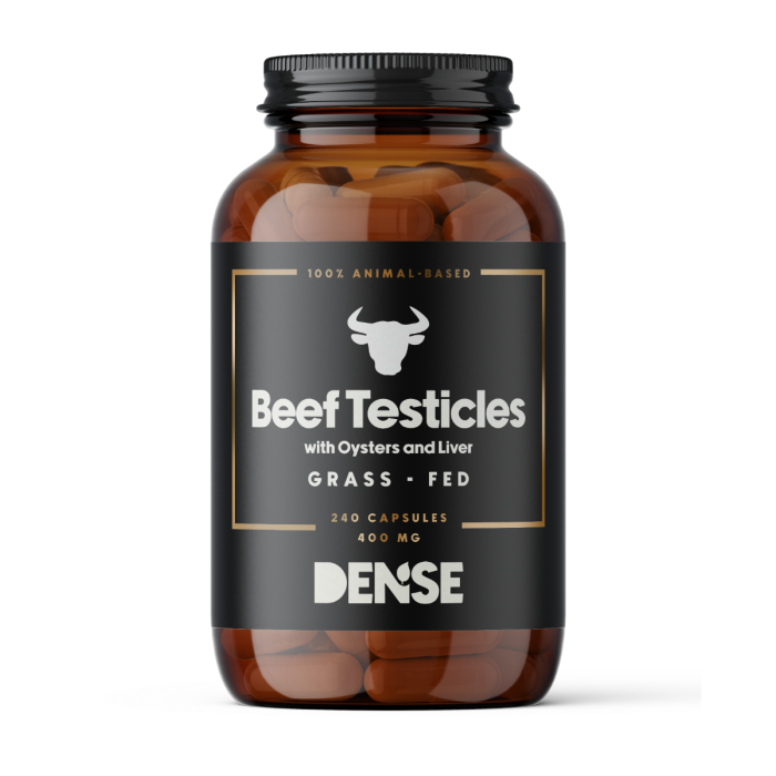 Dense Beef Testicles med Oysters & Liver