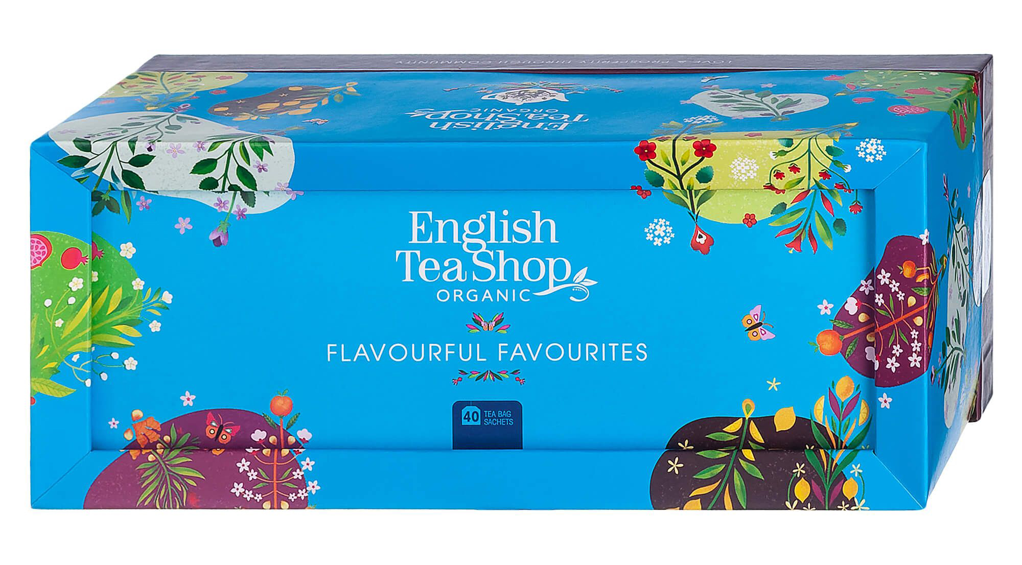 Flavourful Favourites presentask blå 40 påsar (5 smaker) EKO 78g