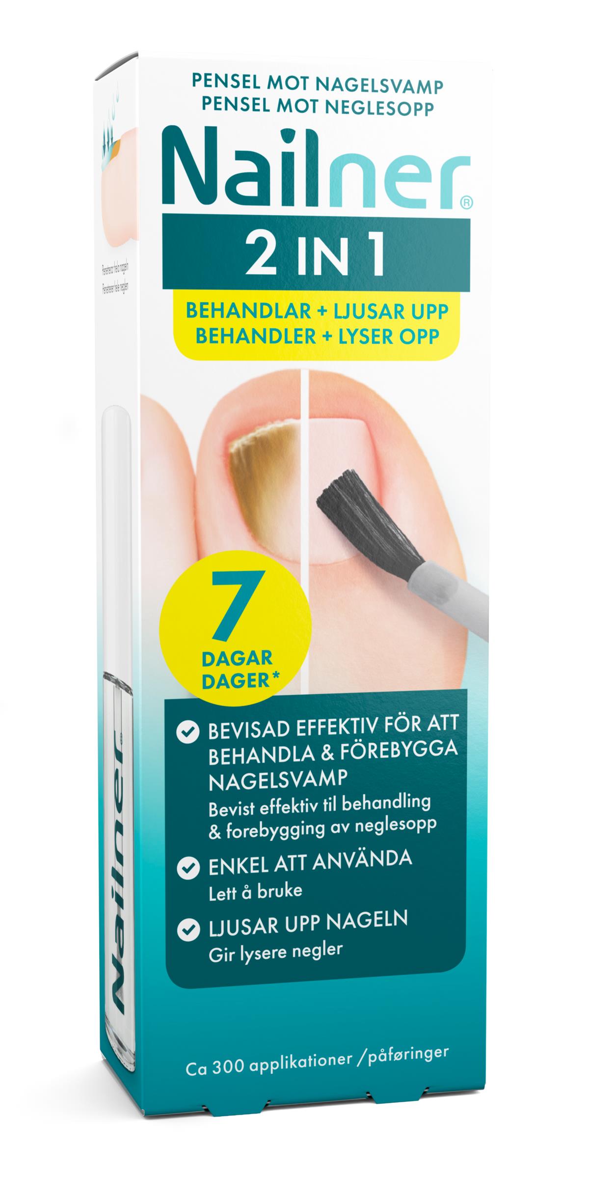 Nailner 2 in 1 Nagelsvampsbehandling Pensel 5 ml