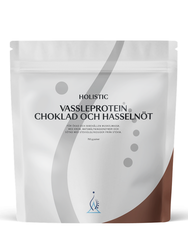 Vassleprotein choklad och hasselnöt, 750 g - Holistic