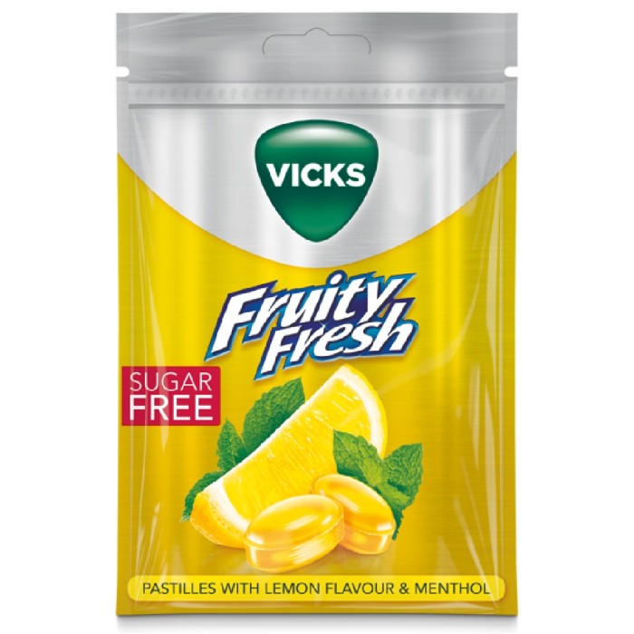 Vicks Fruity Fresh Lemon sockerfri 72 g