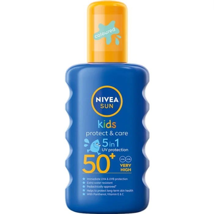 NIVEA SUN Solkräm barn Protect & Care Kids Sun Spray SPF50+ 200 ml