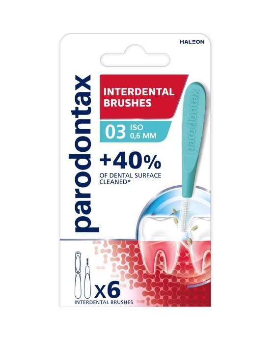 Parodontax Mellanrumsborste 0,6 mm med skyddshylsa 6 st