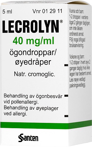 Lecrolyn ögondroppar 40 mg/ml 5 ml