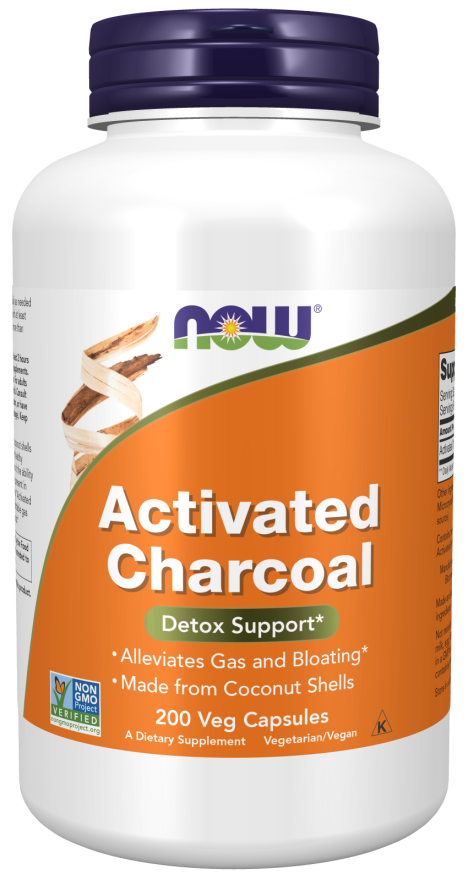 Activated Charcoal 200 vcaps - Now Foods