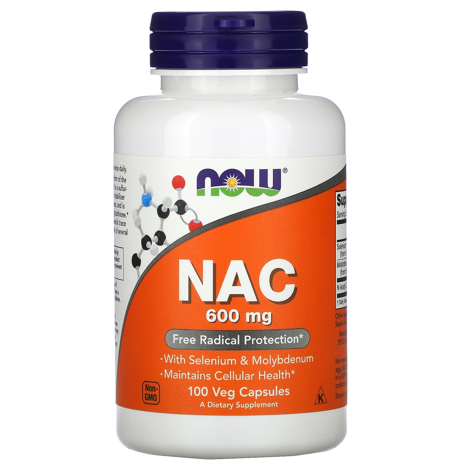 NAC 600 mg 100 vegkapslar NOW
