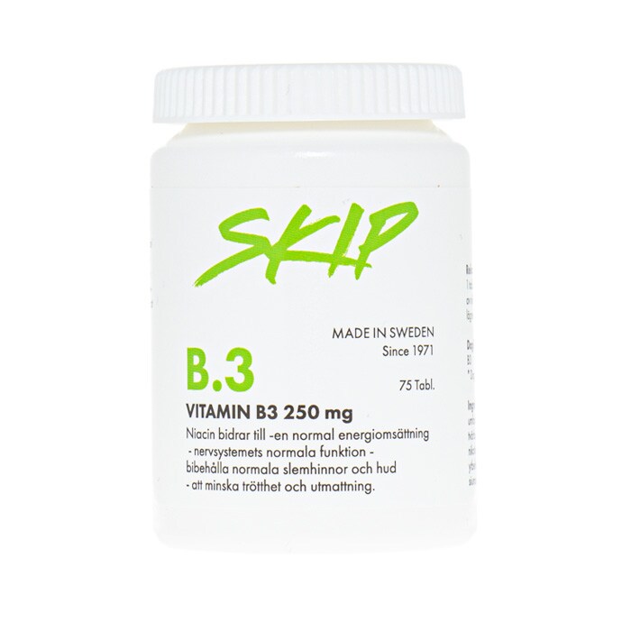 Vitamin B.3 250mg 75 tabletter Skip Nutrition