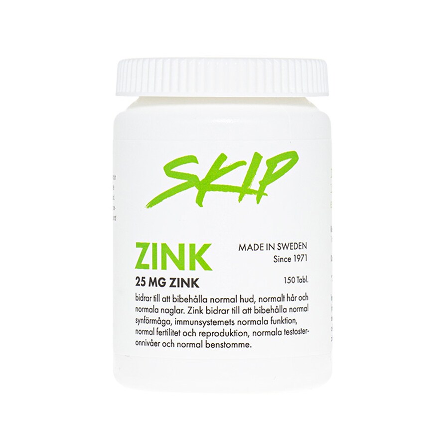 Zink 25mg 150 tabletter Skip Nutrition