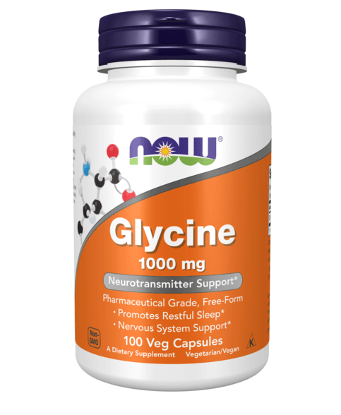 Glycine 1000 mg 100 vegkapslar - Now Foods