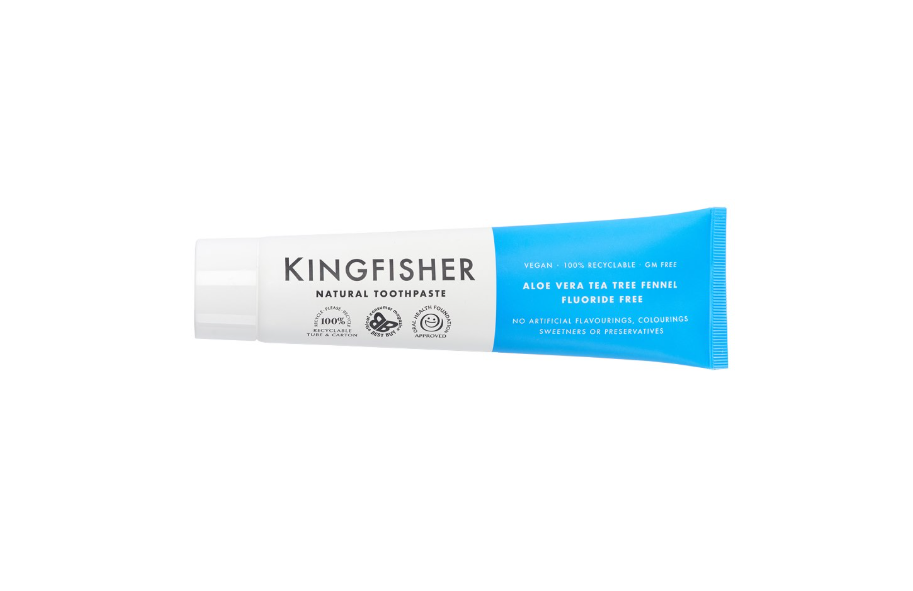 Kingfisher tandkräm - Utan fluor - 100ml Aloe vera, te och fänkål