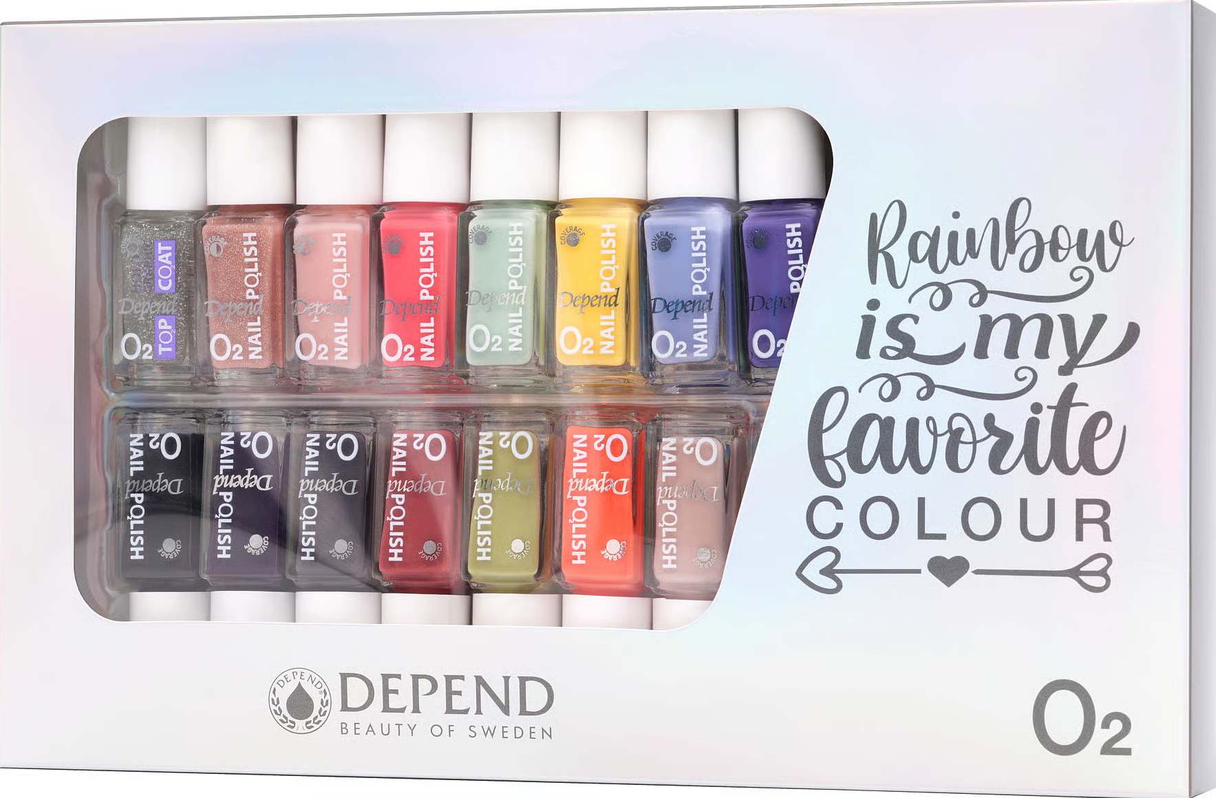 O2 Nail polish 15 pack Gift Box - Depend