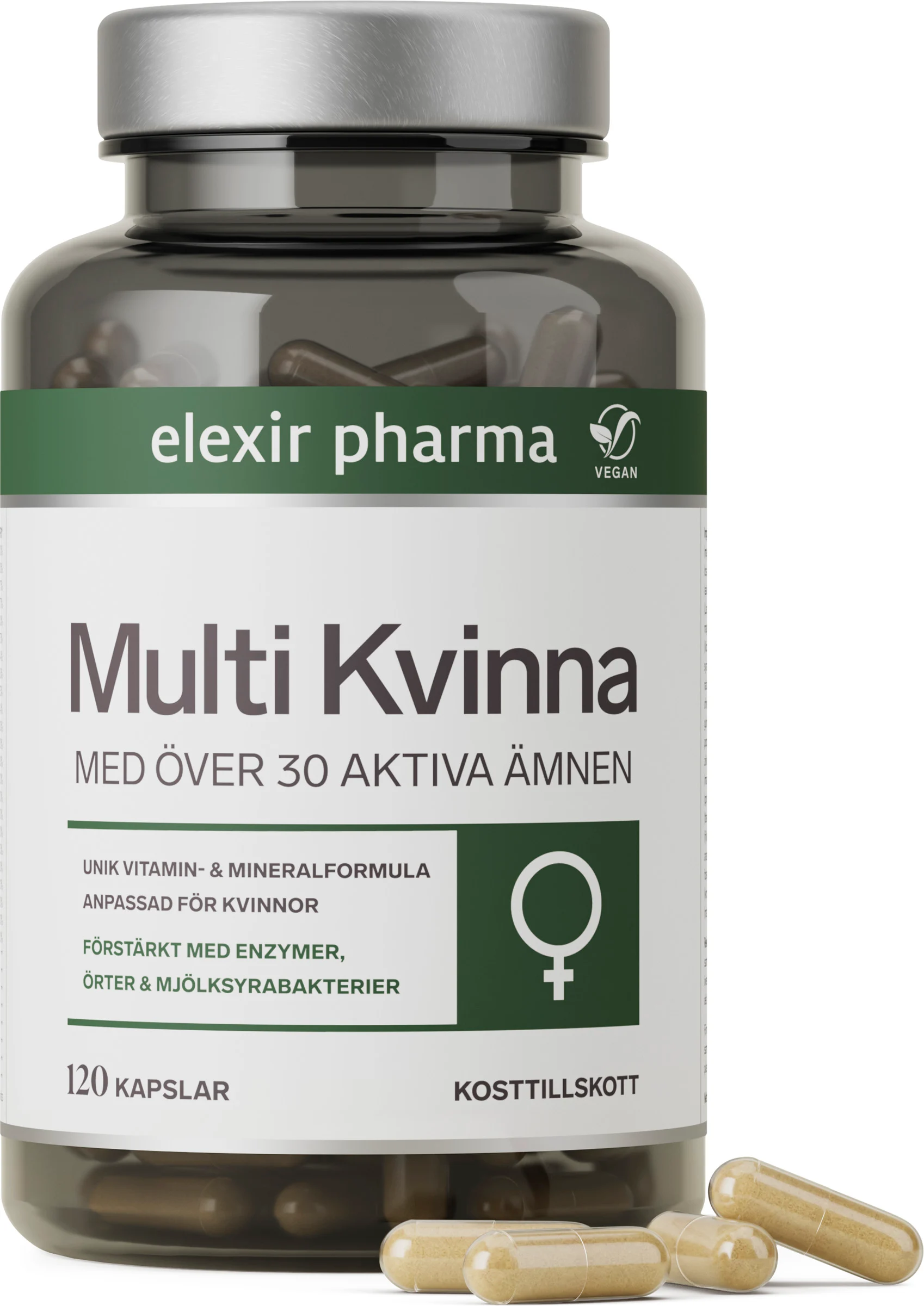 Elexir Multi Kvinna Vegan 120 kapslar