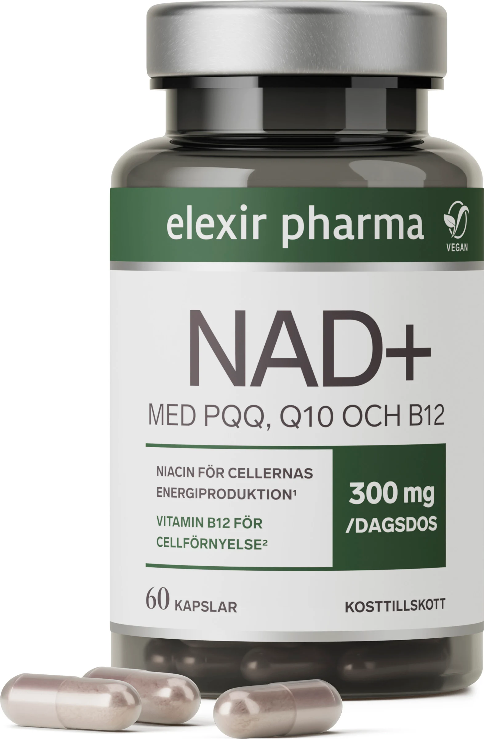 Elexir Pharma NAD+ 60 kapslar