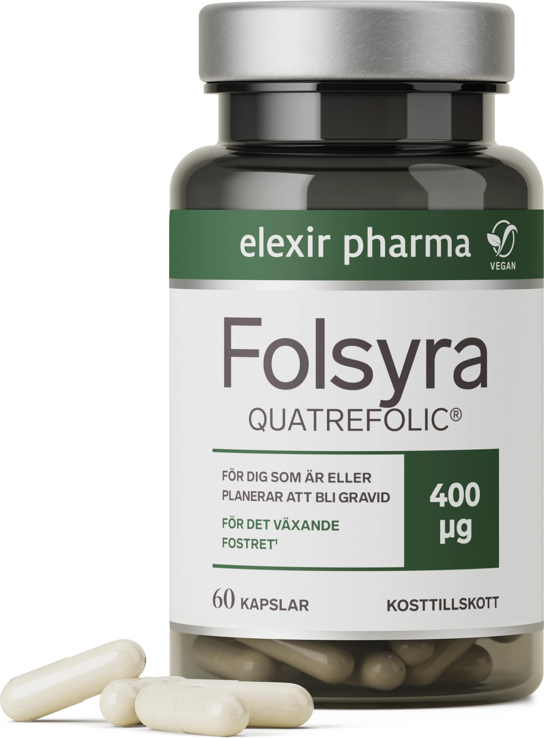 Elexir Folsyra 60 kapslar