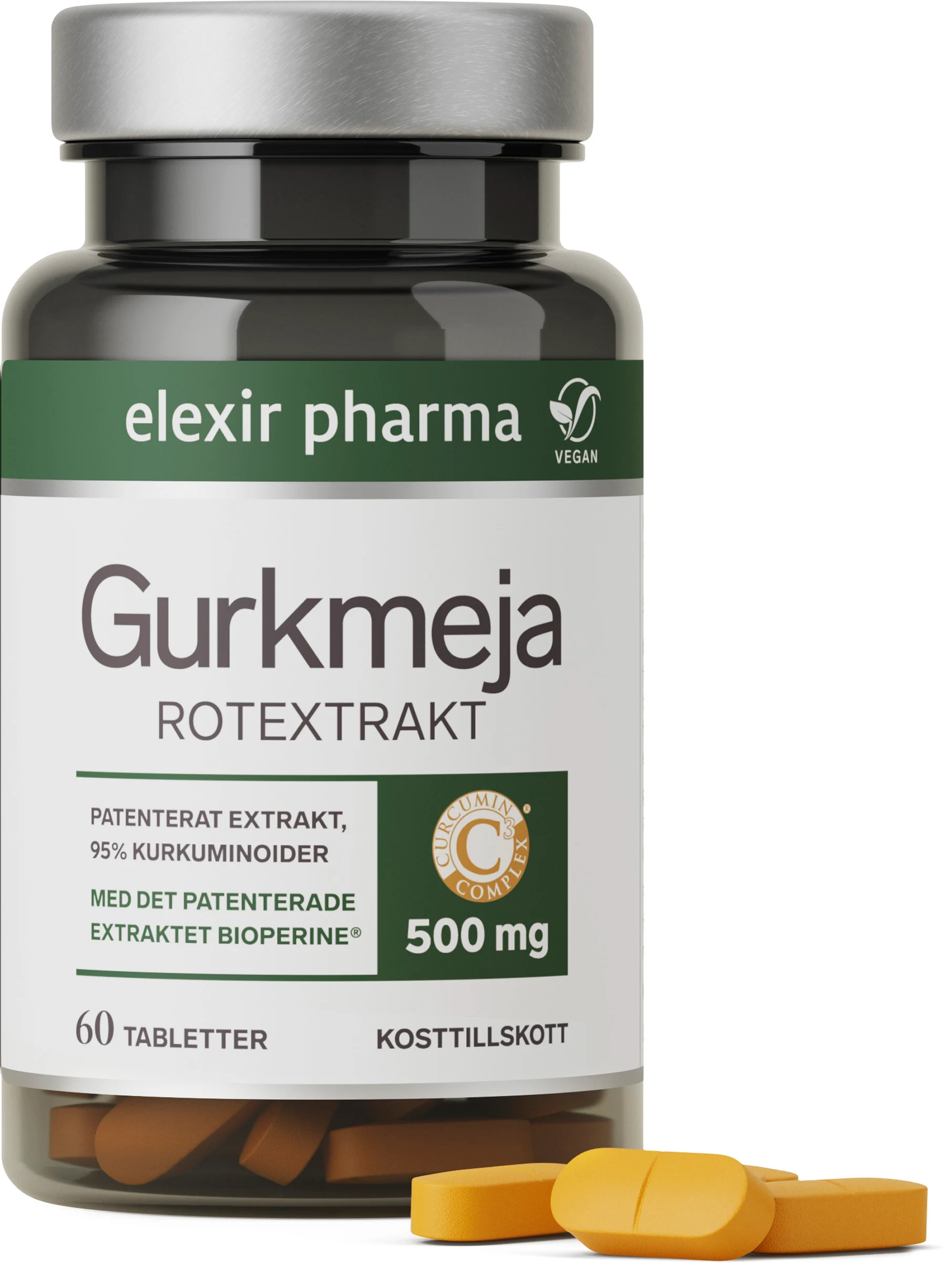 Elexir Gurkmeja Kosttillskott 60 tabletter