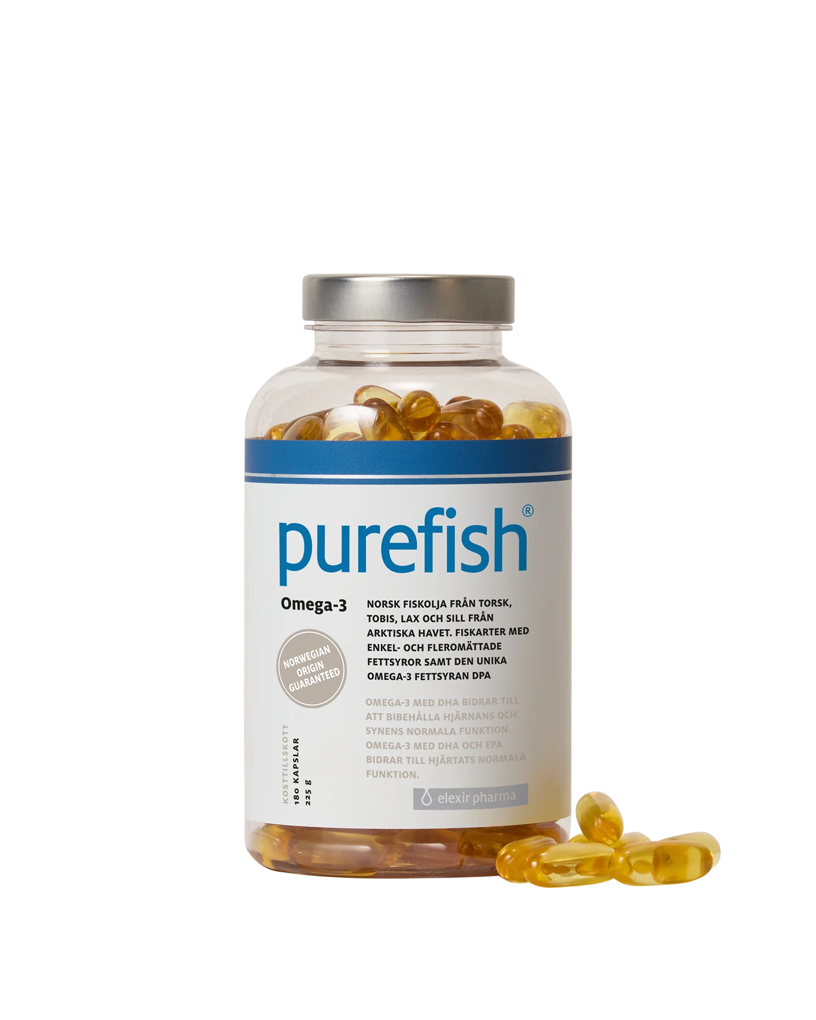 Purefish Kosttillskott med Omega-3 180 kapslar