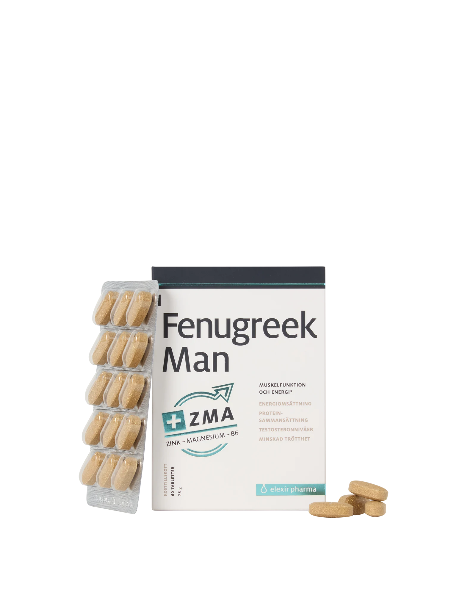 Fenugreek Man Plus ZMA 60 tabletter - Elexir Pharma