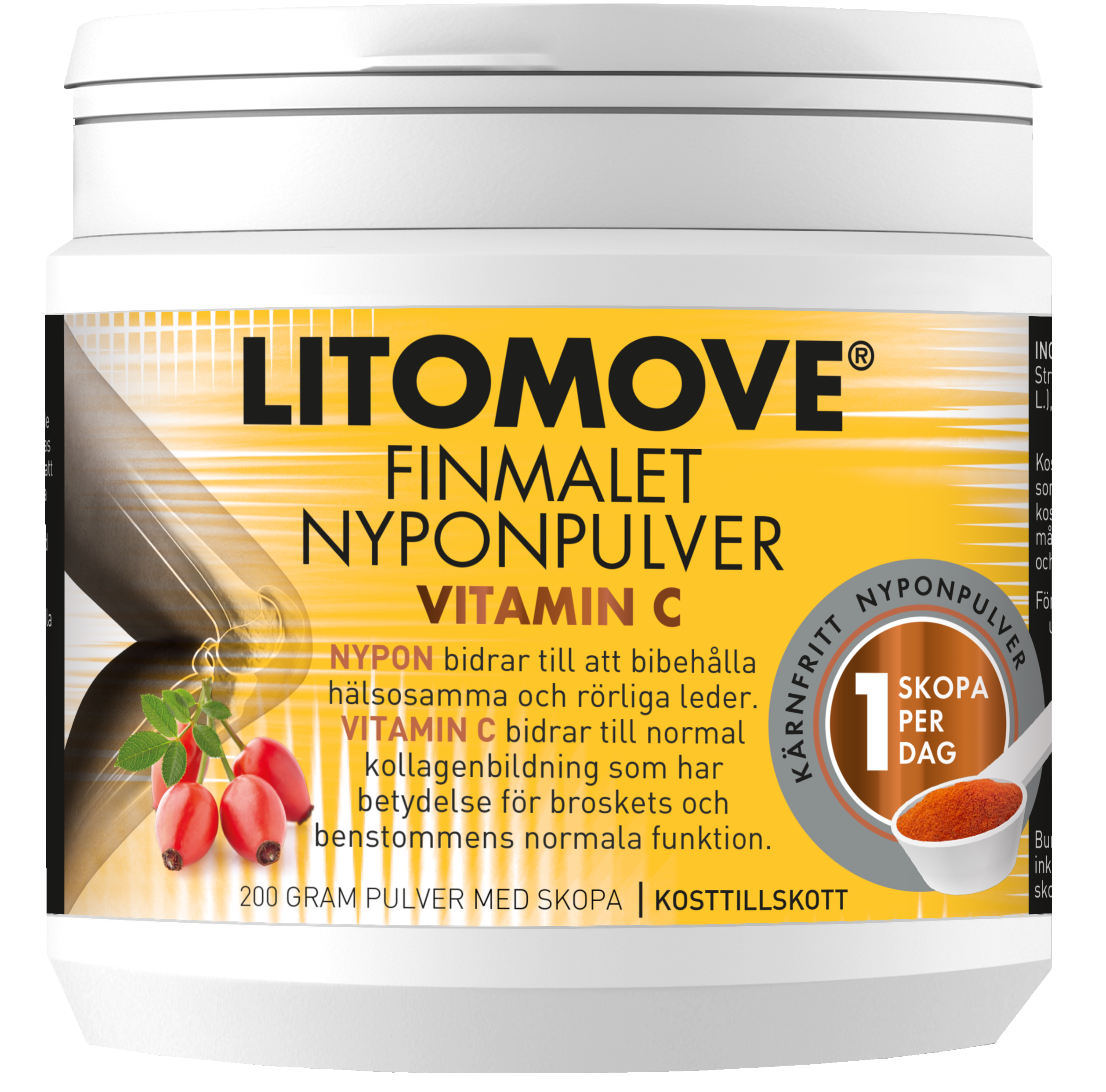 Litomove Nyponpulver Vitamin C 200 g