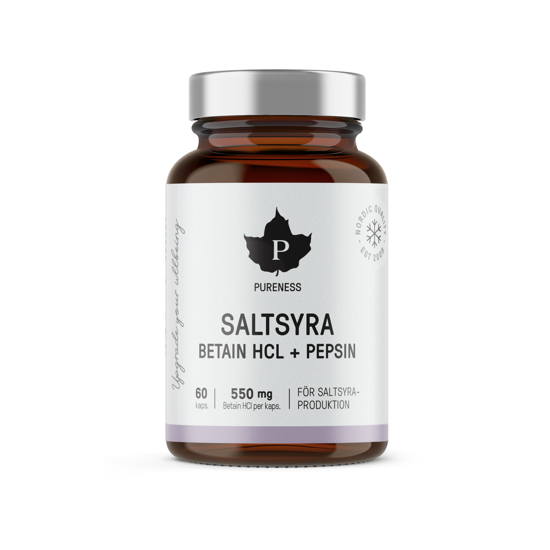 Betaine HCL Saltsyra 60 kapslar - Pureness