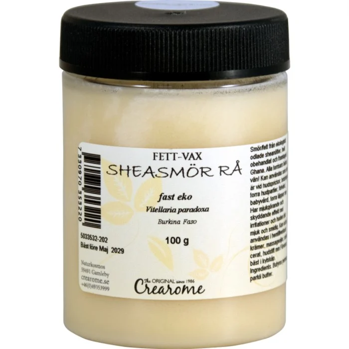 Crearome Sheasmör Rå Fast 100g EKO