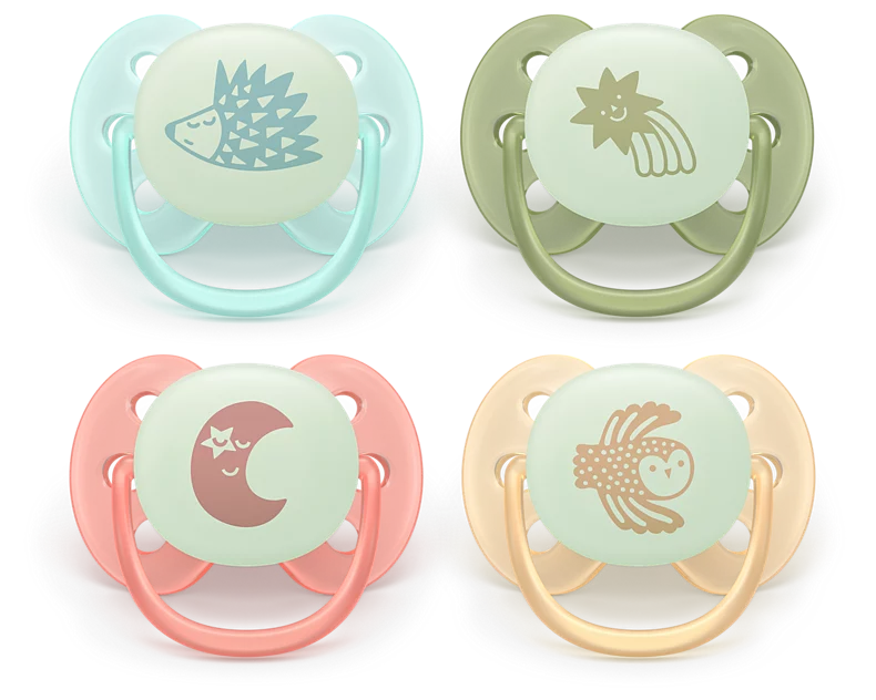 Philips Avent Pacifier ultra soft Nighttime 0-6m 4-pack SCF094/07