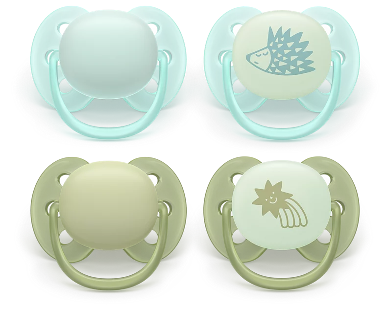 Philips Avent Pacifier ultra soft Day & Night 0-6m 4-pack SCF094/09