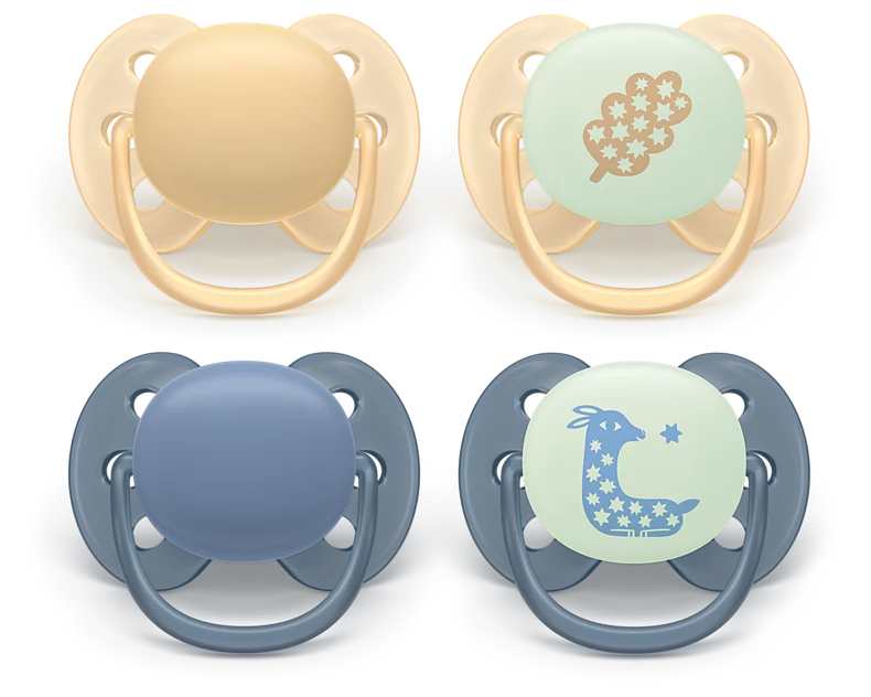 Philips Avent Pacifier ultra soft Day & Night 6-18m 4-pack SCF094/10